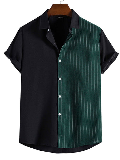 Aliaksei® | Contrast Striped Panel Shirt