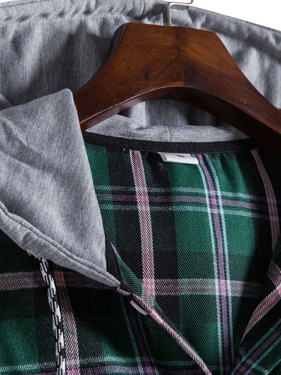 Alwyn® | Men Plaid Hooded Shirt