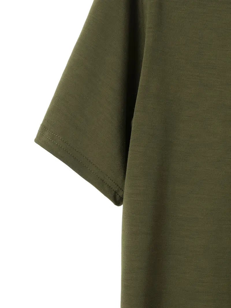 Ellis® | Solid, Casual V-Neck T-Shirt For Men