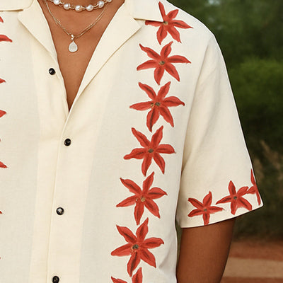 Russell | Men'S Summer Casual Loose Printed Short Sleeve Shirt