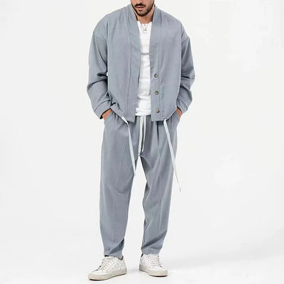 Indigo® | 2 Piece Set Of Button Down Blazer And Drawstring Trousers