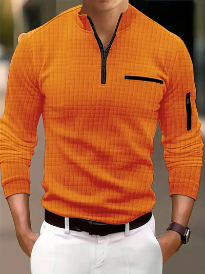 Dougal® | Casual Turtleneck Long-Sleeved Shirt With Zipper