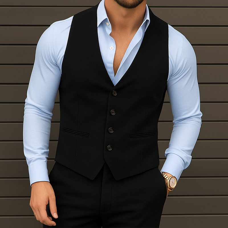 Thomas | Men'S Vintage Casual Solid Suede Vest