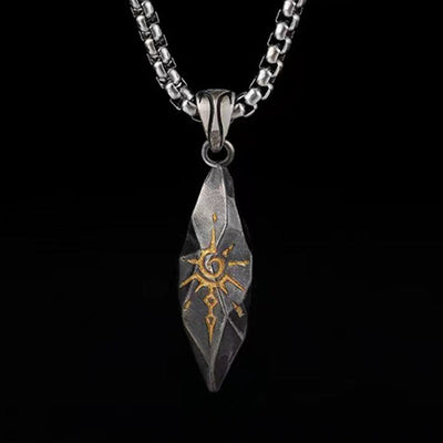 Luis | Men'S Vintage Fashion S925 Silver Wishing Stone Necklace