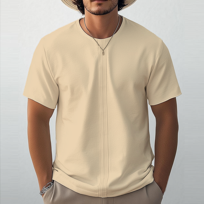 Marvin | Men'S Summer Basic Solid Color Cotton Round Neck T-Shirt