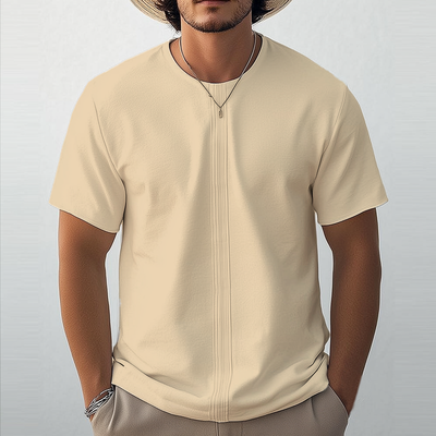 Marvin | Men'S Summer Basic Solid Color Cotton Round Neck T-Shirt