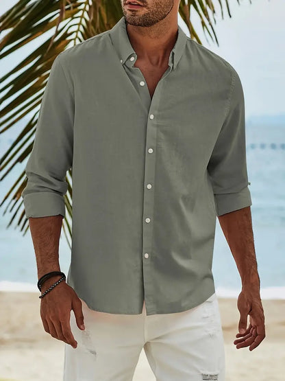 Lotis® | Casual Long-Sleeved Shirt With Button Placket