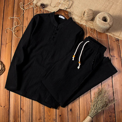Laureano® | 2-Piece Set Consisting Of A Long-Sleeved Shirt And Trousers With An Elastic Waistband