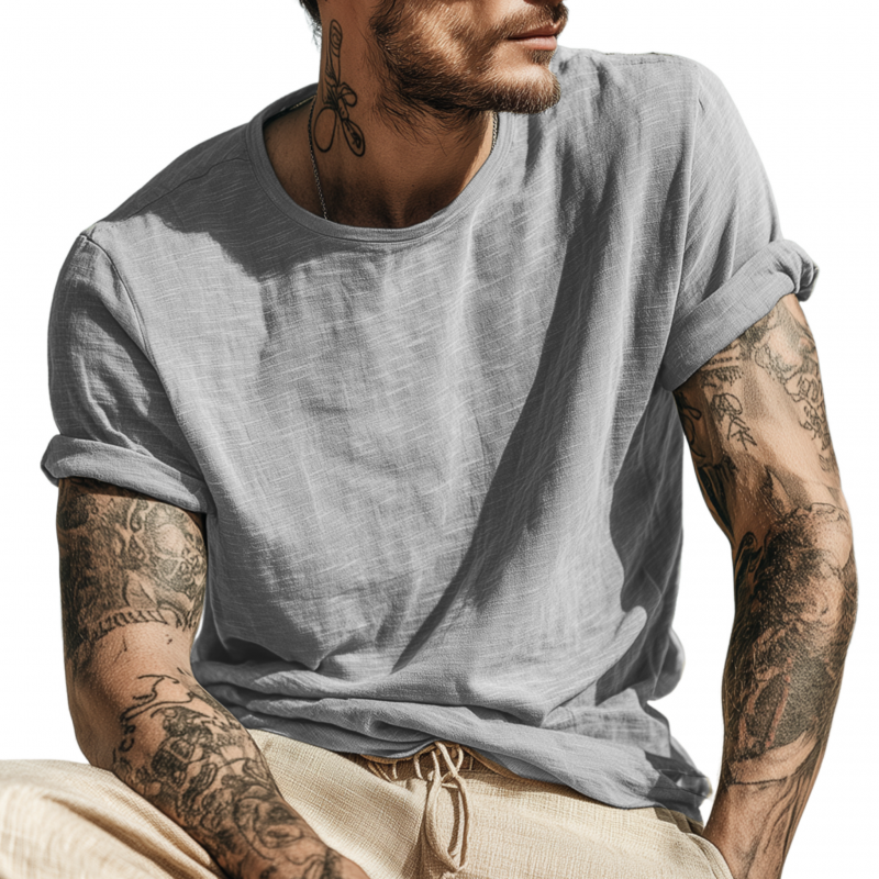 Rory | Men'S Casual Breathable Skin-Friendly Cotton Round Neck Slim Short-Sleeved T-Shirt