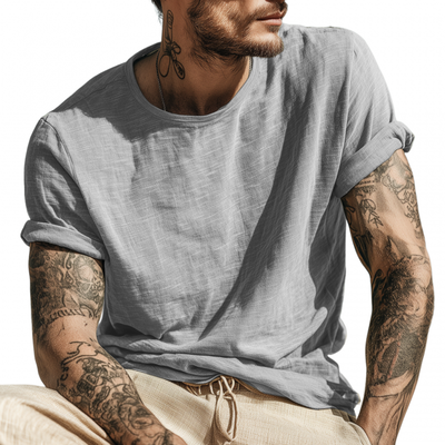 Rory | Men'S Casual Breathable Skin-Friendly Cotton Round Neck Slim Short-Sleeved T-Shirt