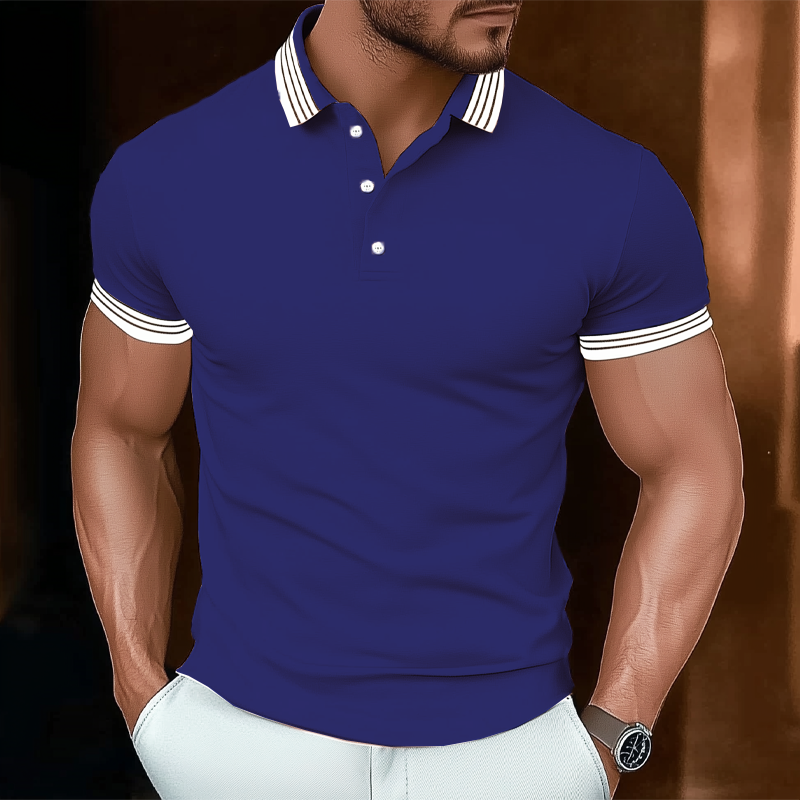 Marco | Men'S Basic Business Stitching Cotton Short Sleeve Polo Shirt