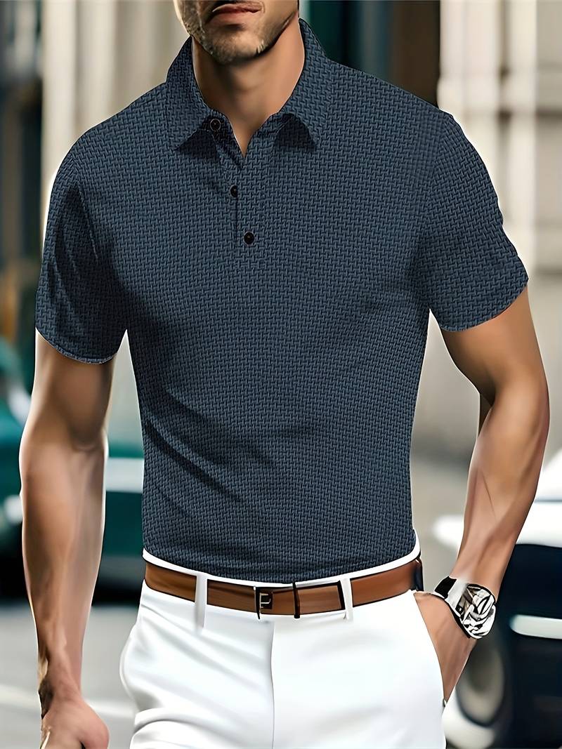 Macaria® | Solid Leisure Golf Shirt For Men