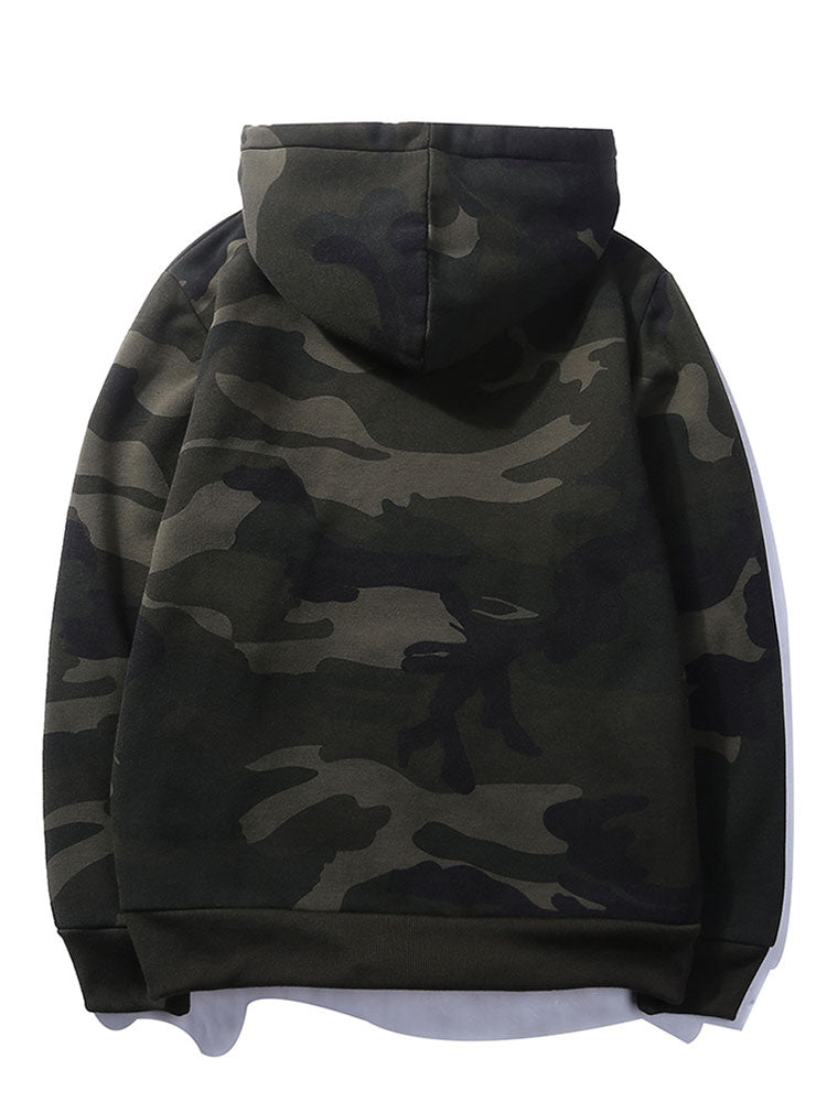 Joe | Camo Print Drawstring Hoodie