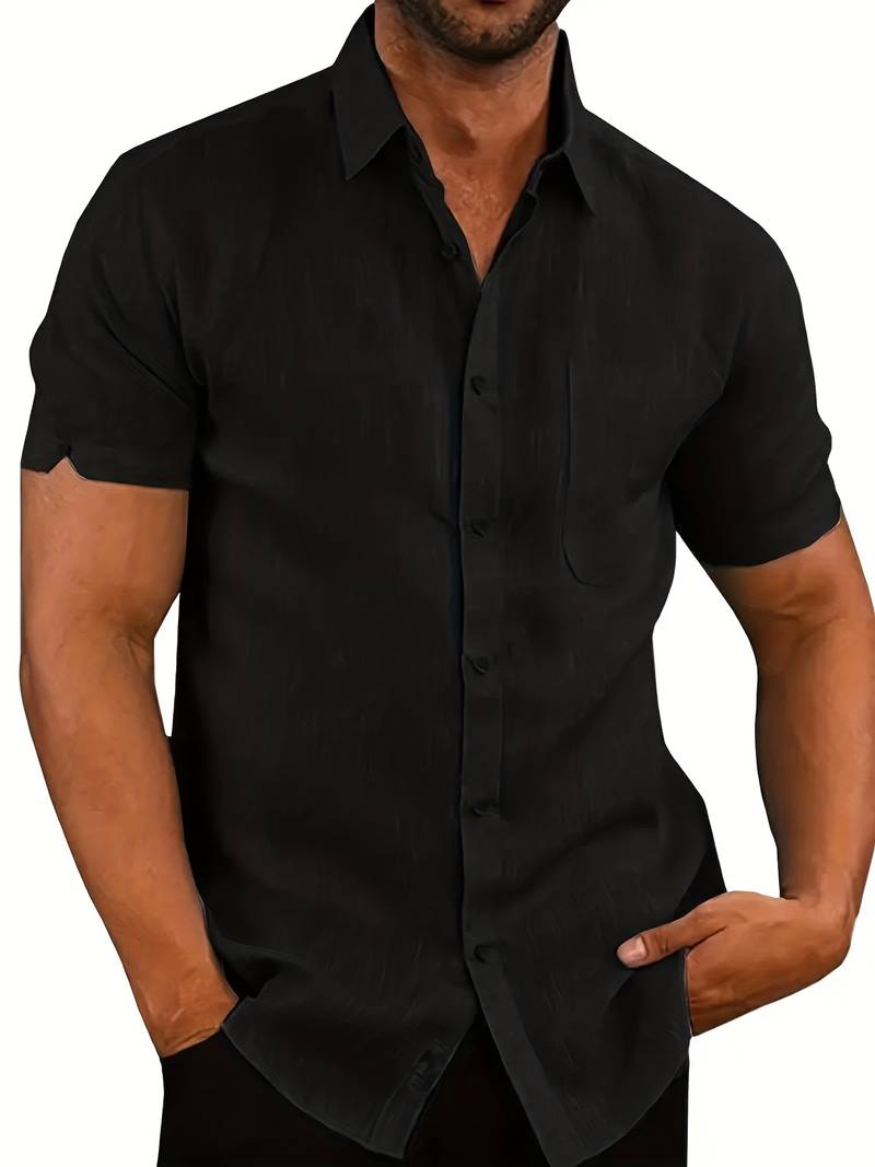 Luciana® | Plain Short Sleeve Shirt For Men
