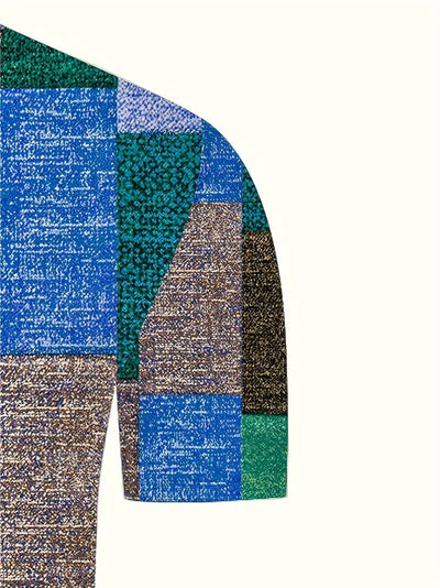 Claudian® | Casual Button Closure With Checked Pattern