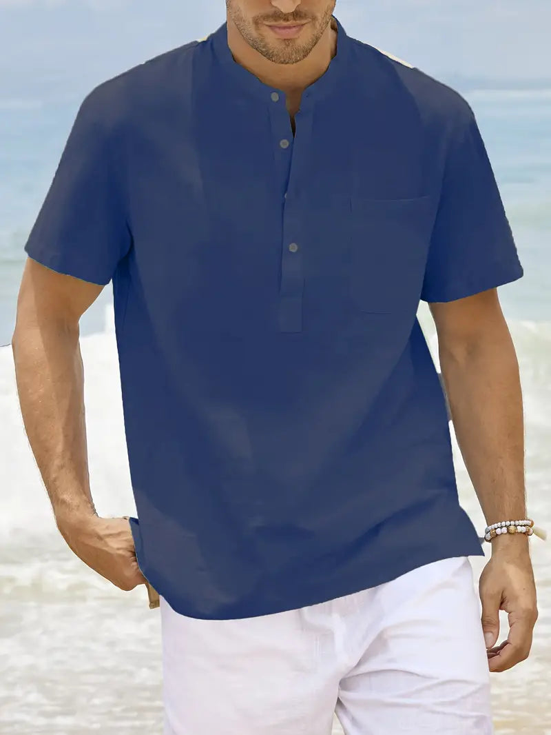 Declan® | Summer Shirt With Short Sleeve Closure For Men