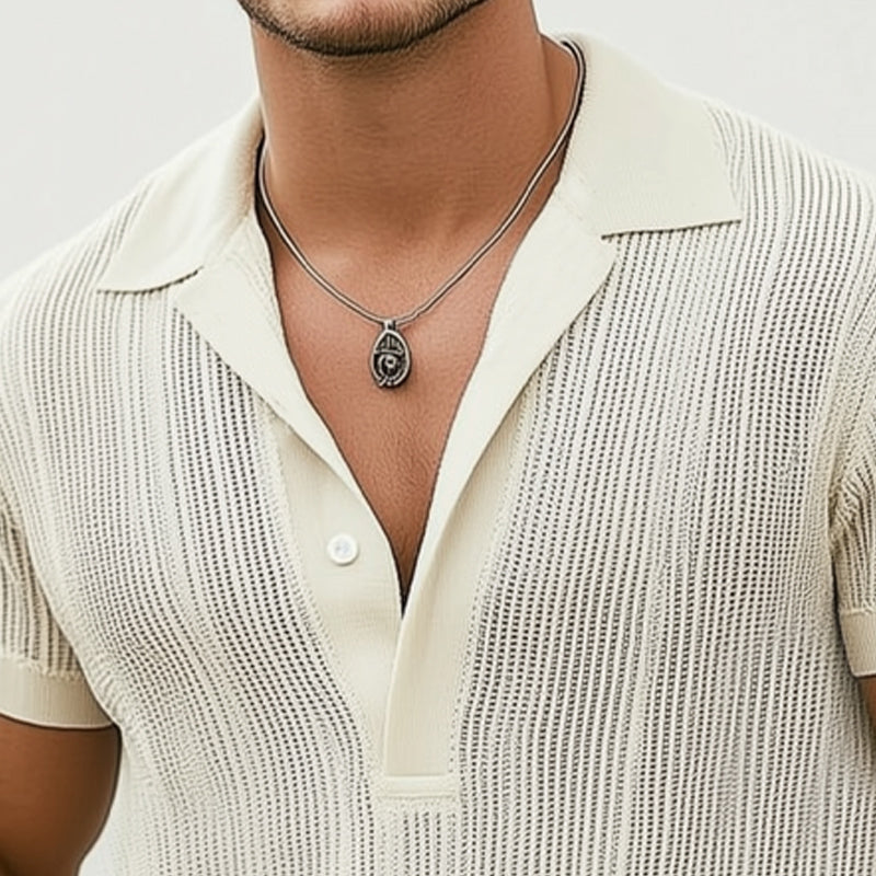 Men's Smmer Classicnitted Breathable V Neck T-Shirt