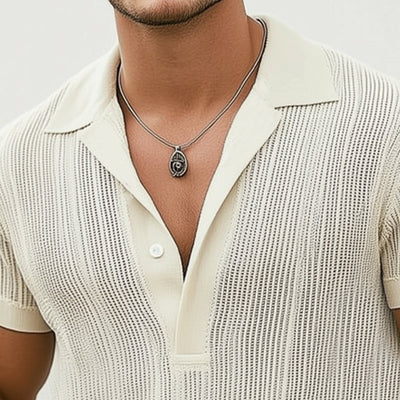 Men's Smmer Classicnitted Breathable V Neck T-Shirt