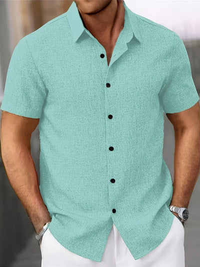 Pax | Lightweight short-sleeved linen blend shirt