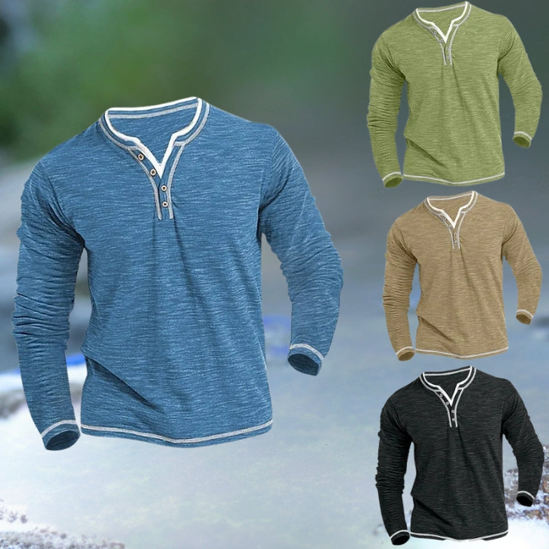 Jon® | Shirt With V-Neck And Long Sleeves