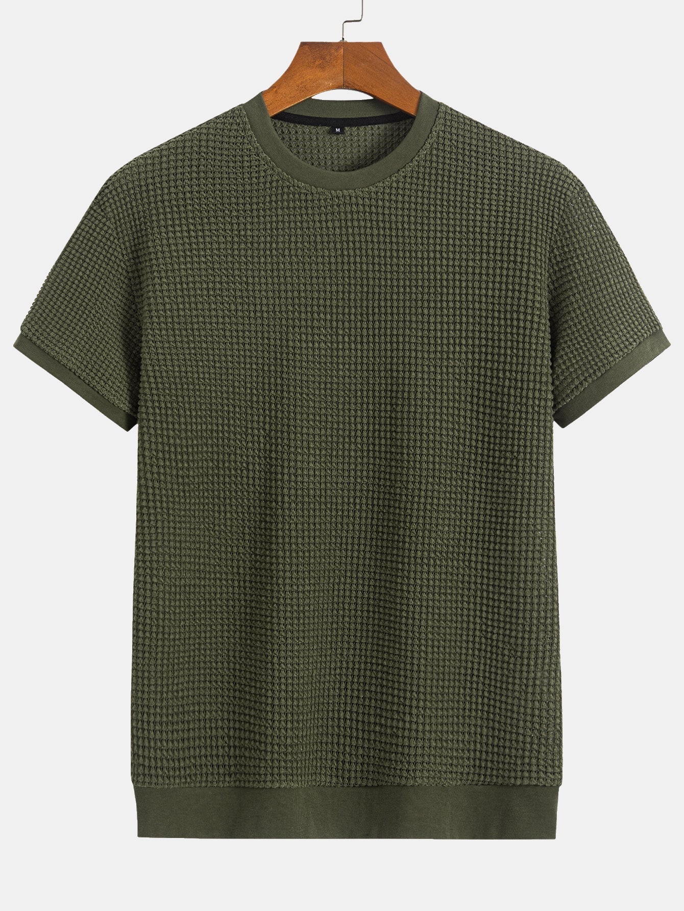 Mauricio® | Short Sleeve Waffle Ribbed Hem T-Shirt