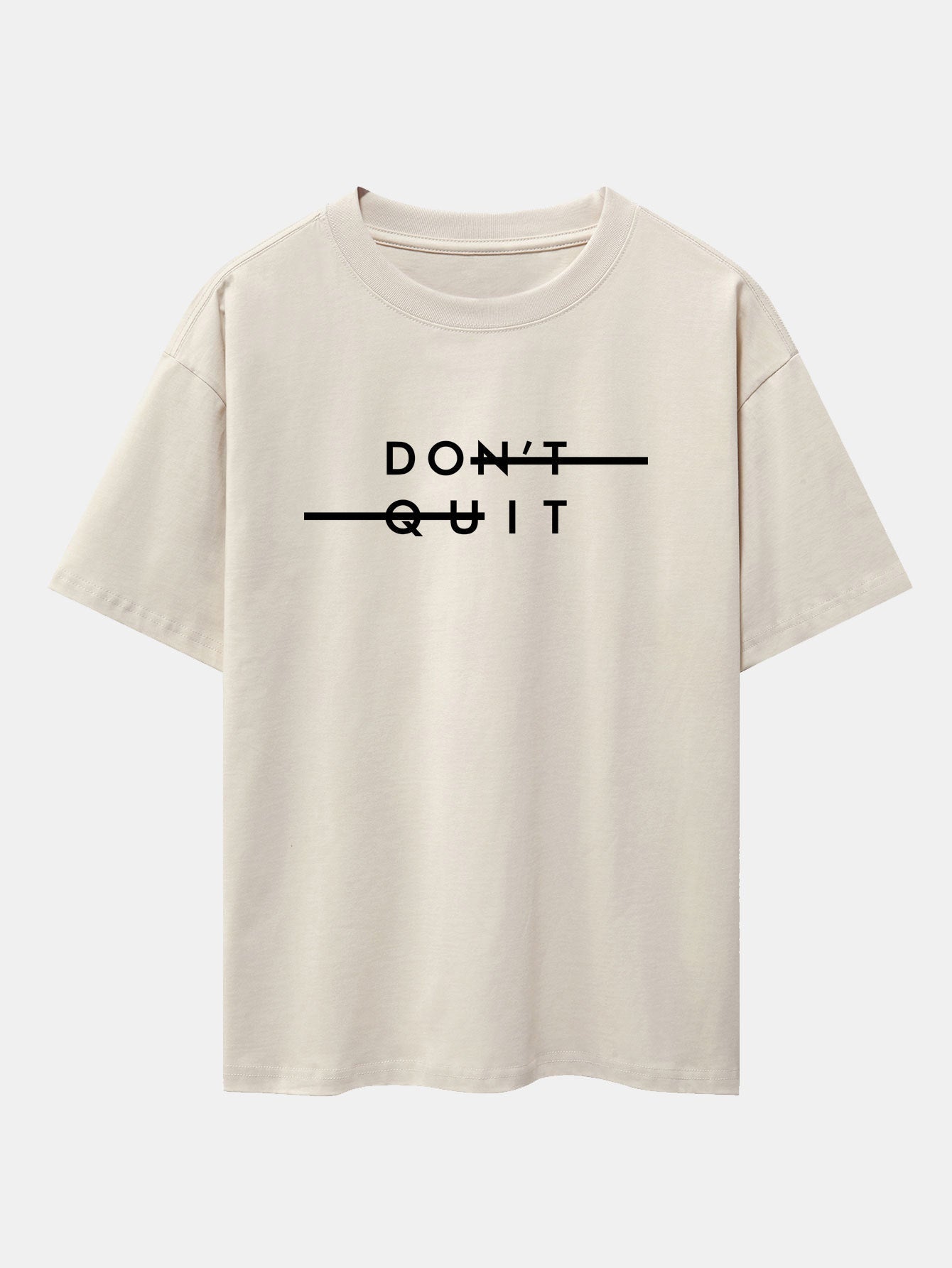 Nicolás® | Don'T Quit Print Drop Shoulder Oversize T-Shirt