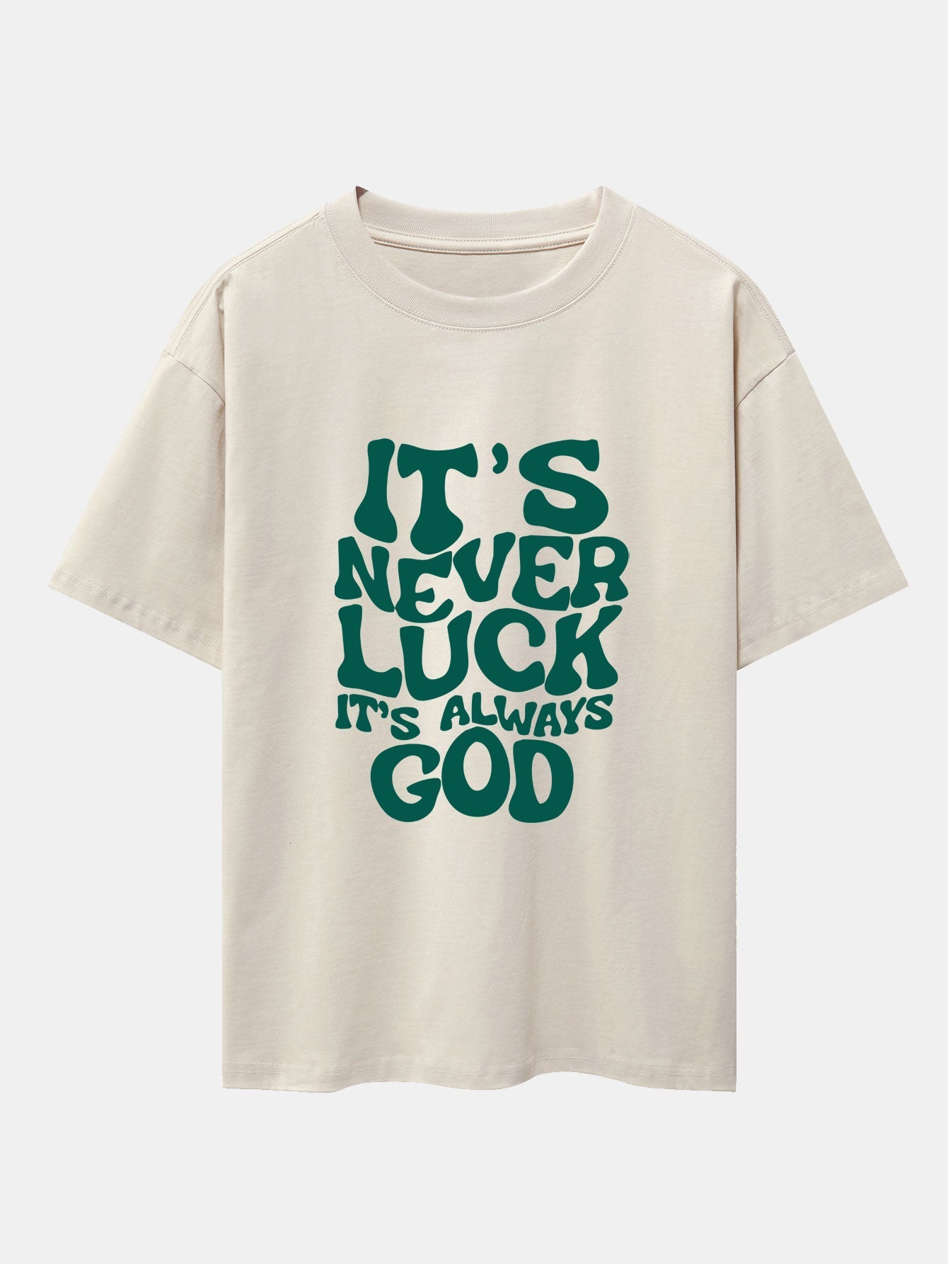 Cruz® | God Slogan Print Drop Shoulder Oversize T-Shirt & Drawstring Corduroy Shorts