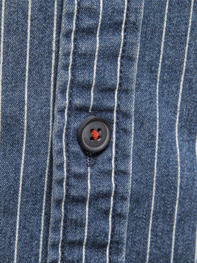 Desiderio® | Stripe Washed Denim Shirt With Pockets