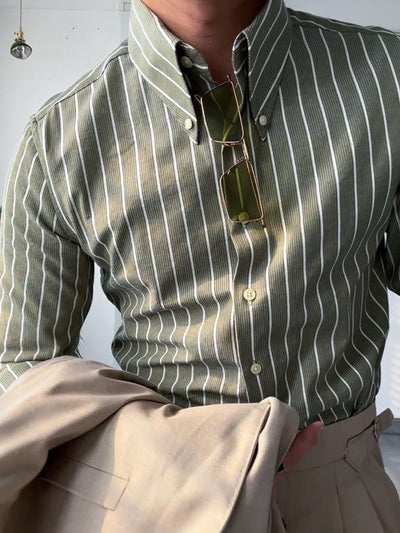 Bhoj® | MV Retro Italian Striped Slim Shirt