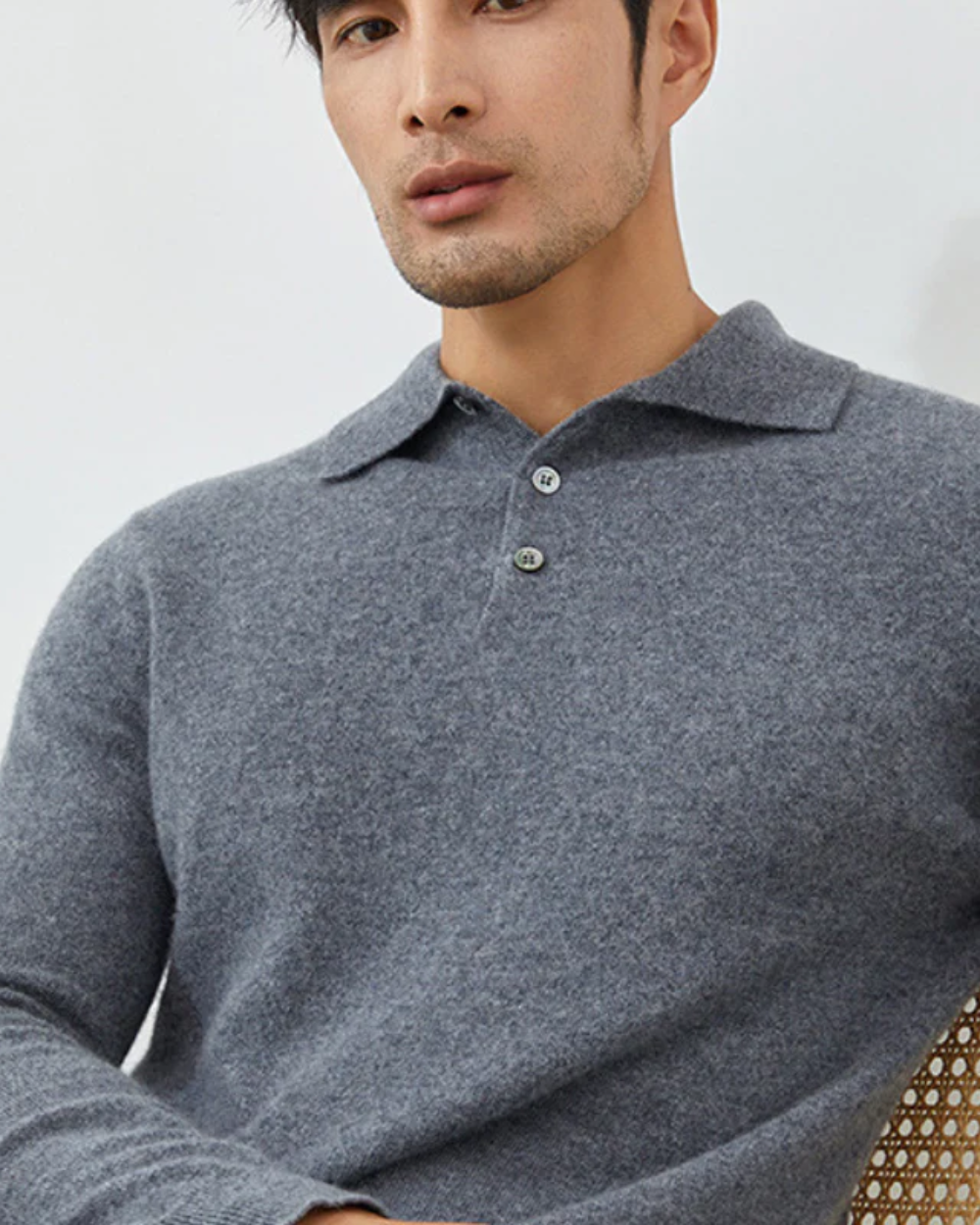 Enzo | Ponza Cashmere Polo Sweater