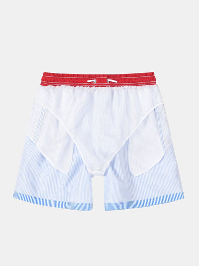 Adolphus® | 3 Pieces Vertical Striped Drawstring Swim Shorts