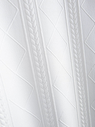 Daryl® | Short Sleeve Geometric Jacquard Arc Hem T-Shirt