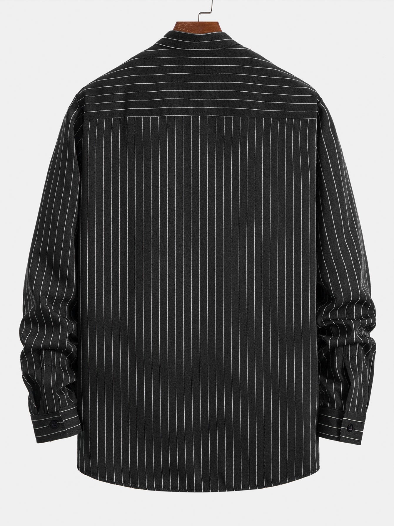 Althaea® | Long Sleeve Stand Collar Striped Shirt