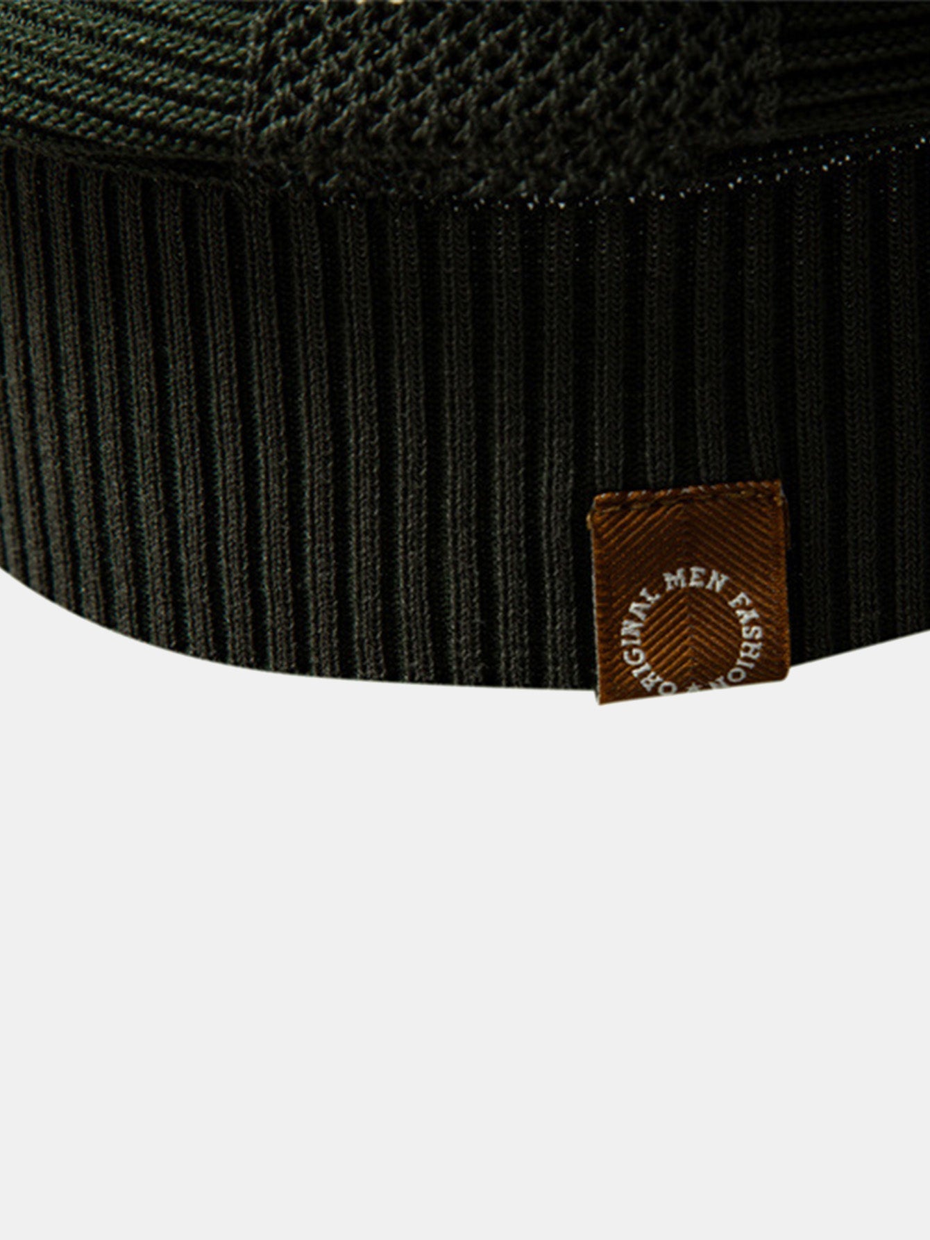 Dominic | Stripe Hollow Knit V Neck Polo Shirt