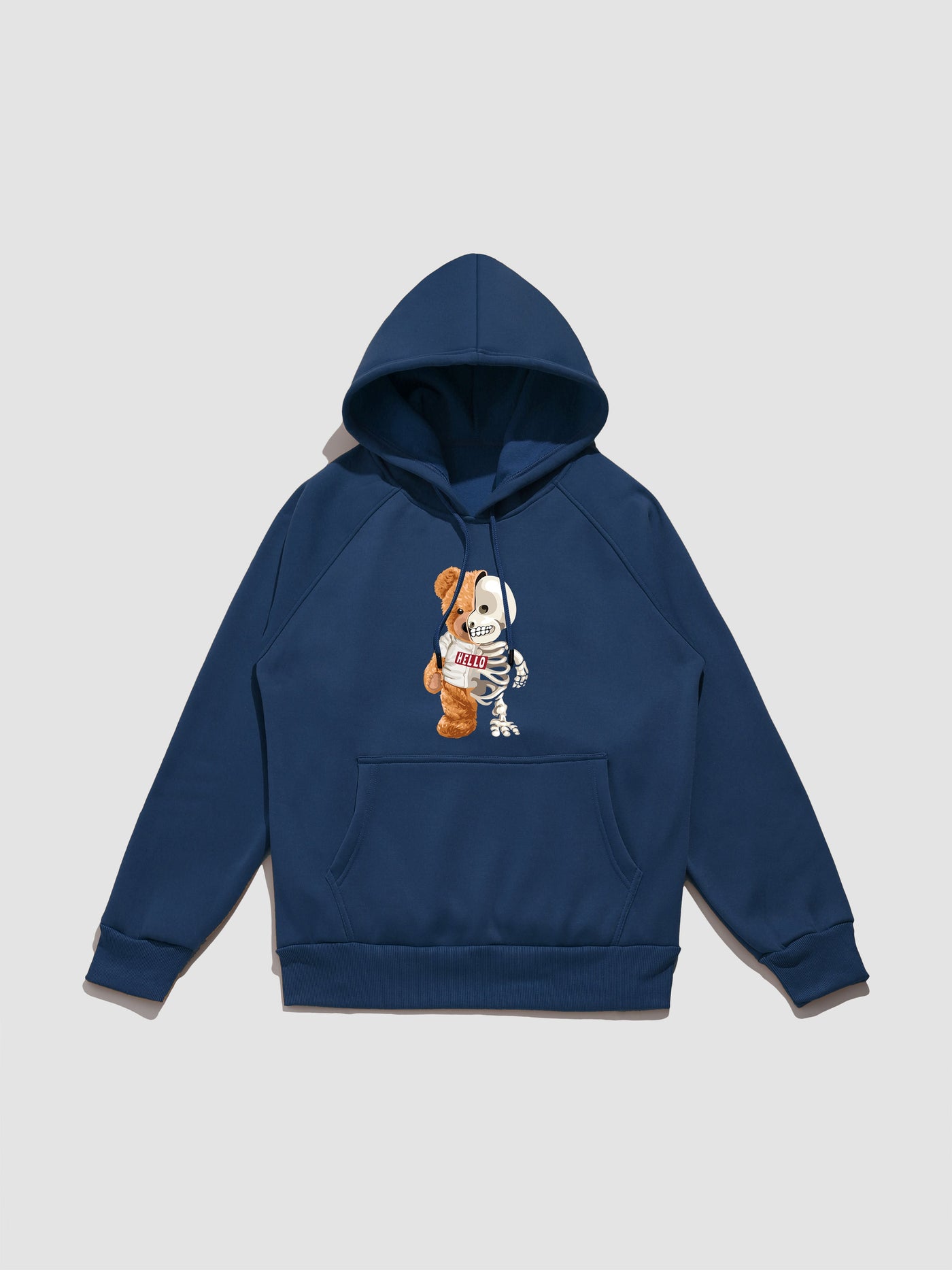 Zavier | Skeleton Bear Print Hoodie