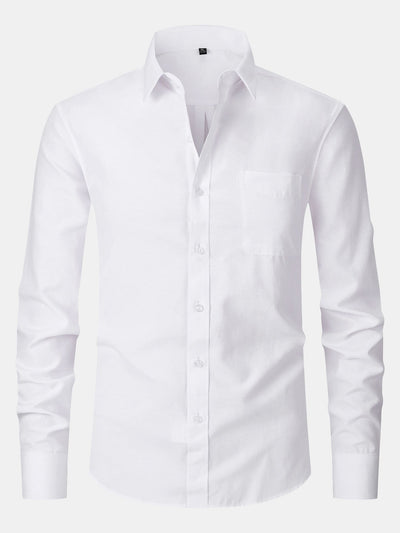 Fulvio® | Long Sleeve Pocket Button Up Oxford Shirt