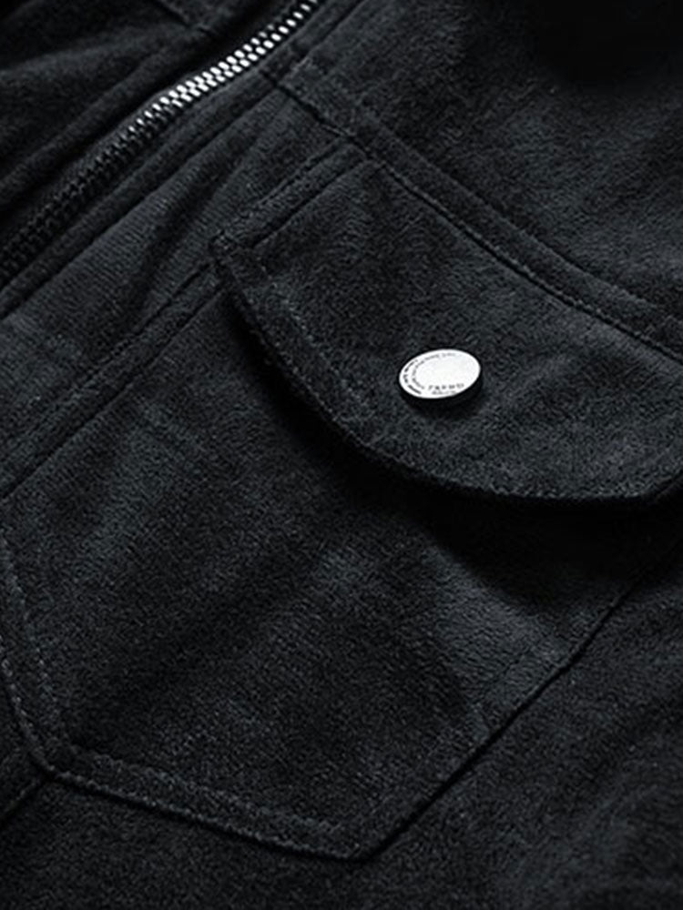 Zephyr | Regular Fit Teddy Lined Faux Suede Jacket