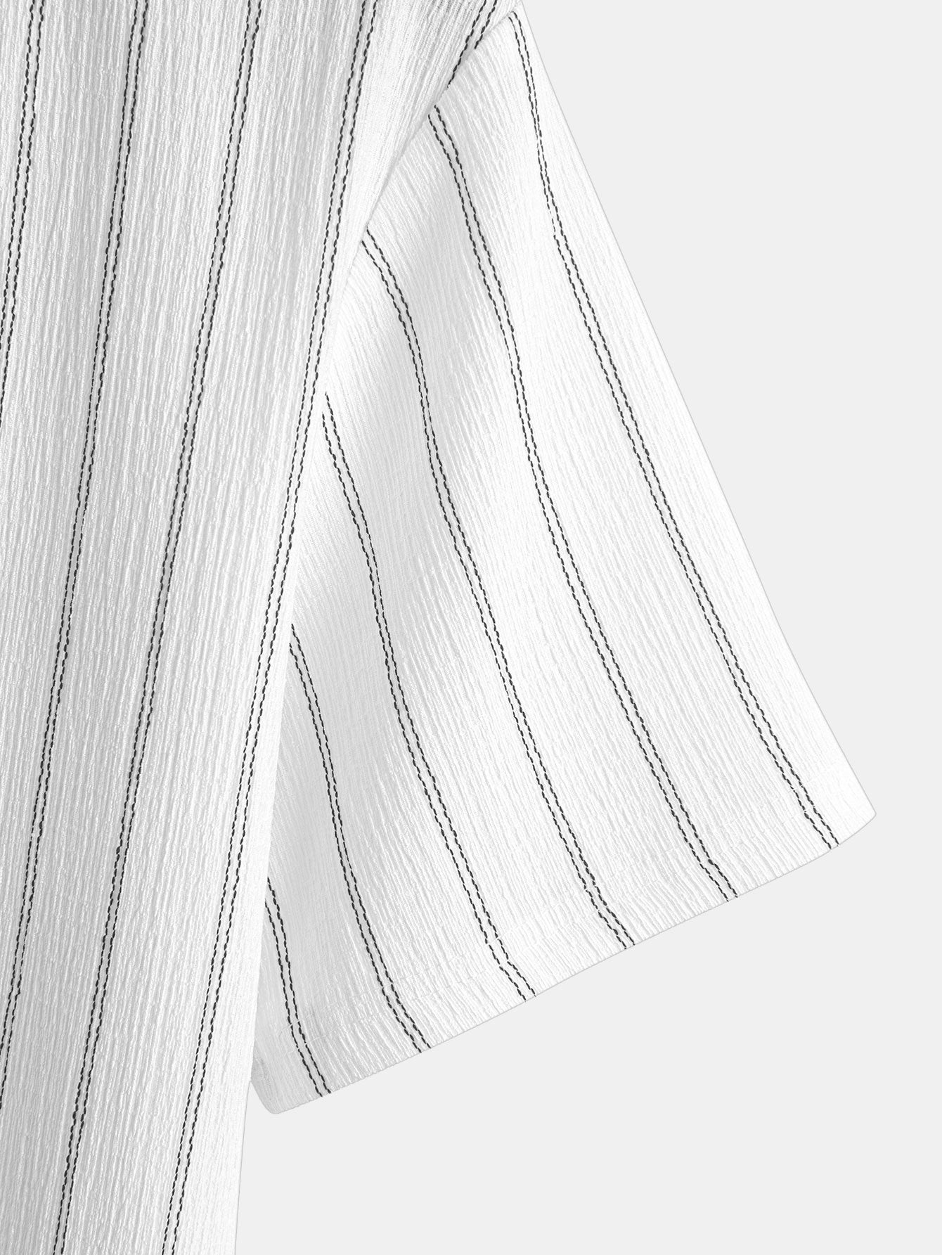 Cipriano® | Stripe Textured Arc Hem T-Shirt