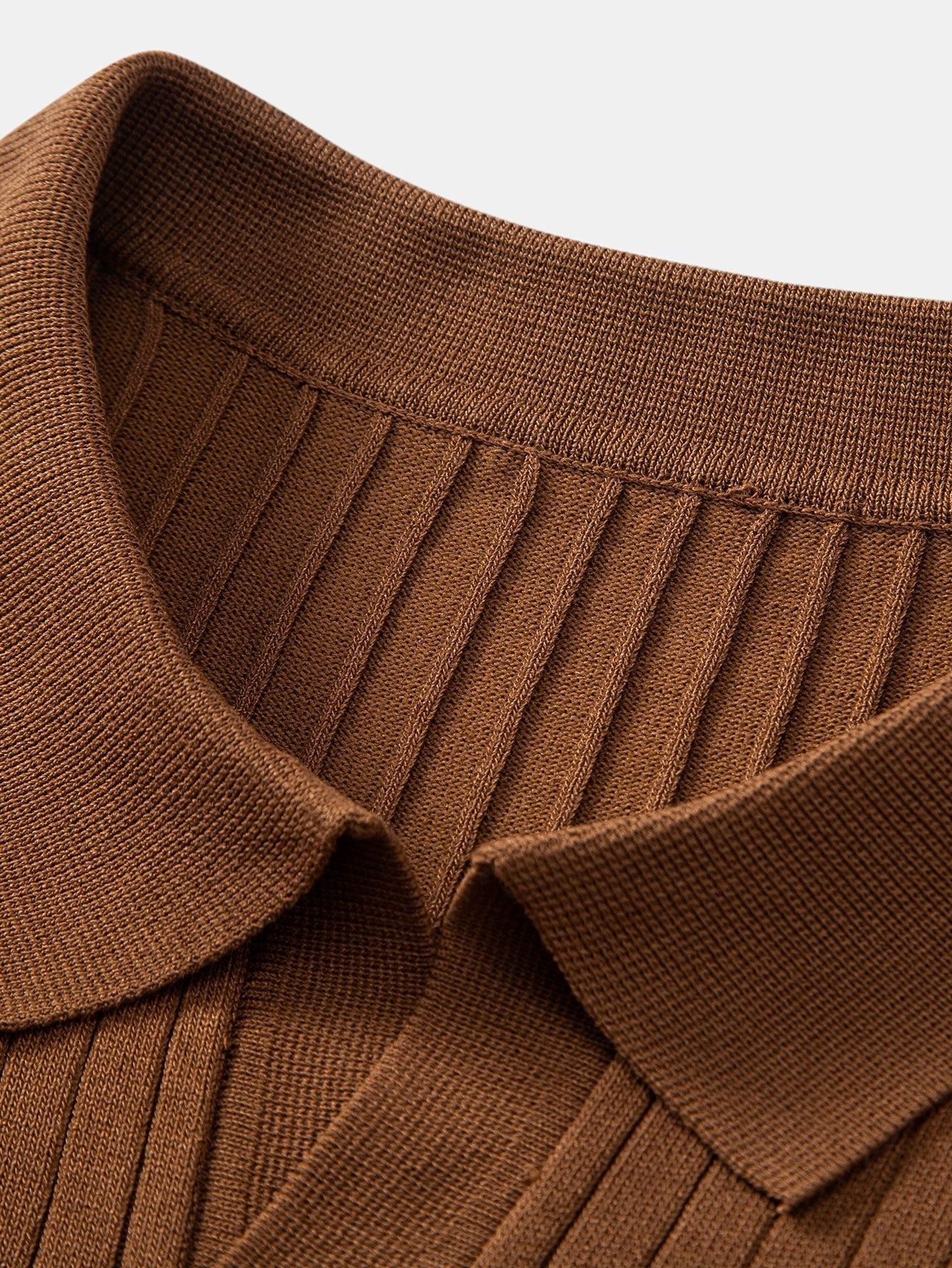 Connor | Stripe V Neck Knit Polo Shirt