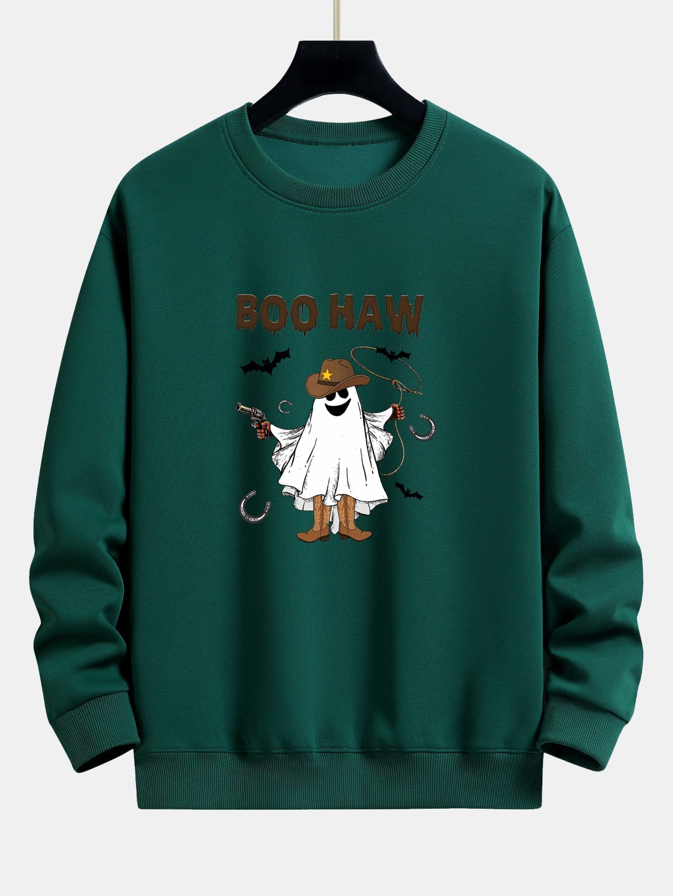 Canuto® | BOO HAW Cowboy Ghost Print Relax Fit Sweatshirt