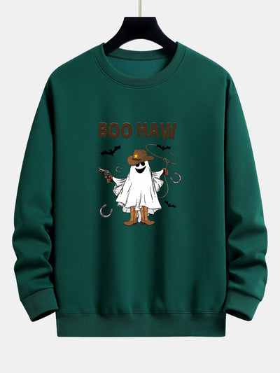 Canuto® | BOO HAW Cowboy Ghost Print Relax Fit Sweatshirt