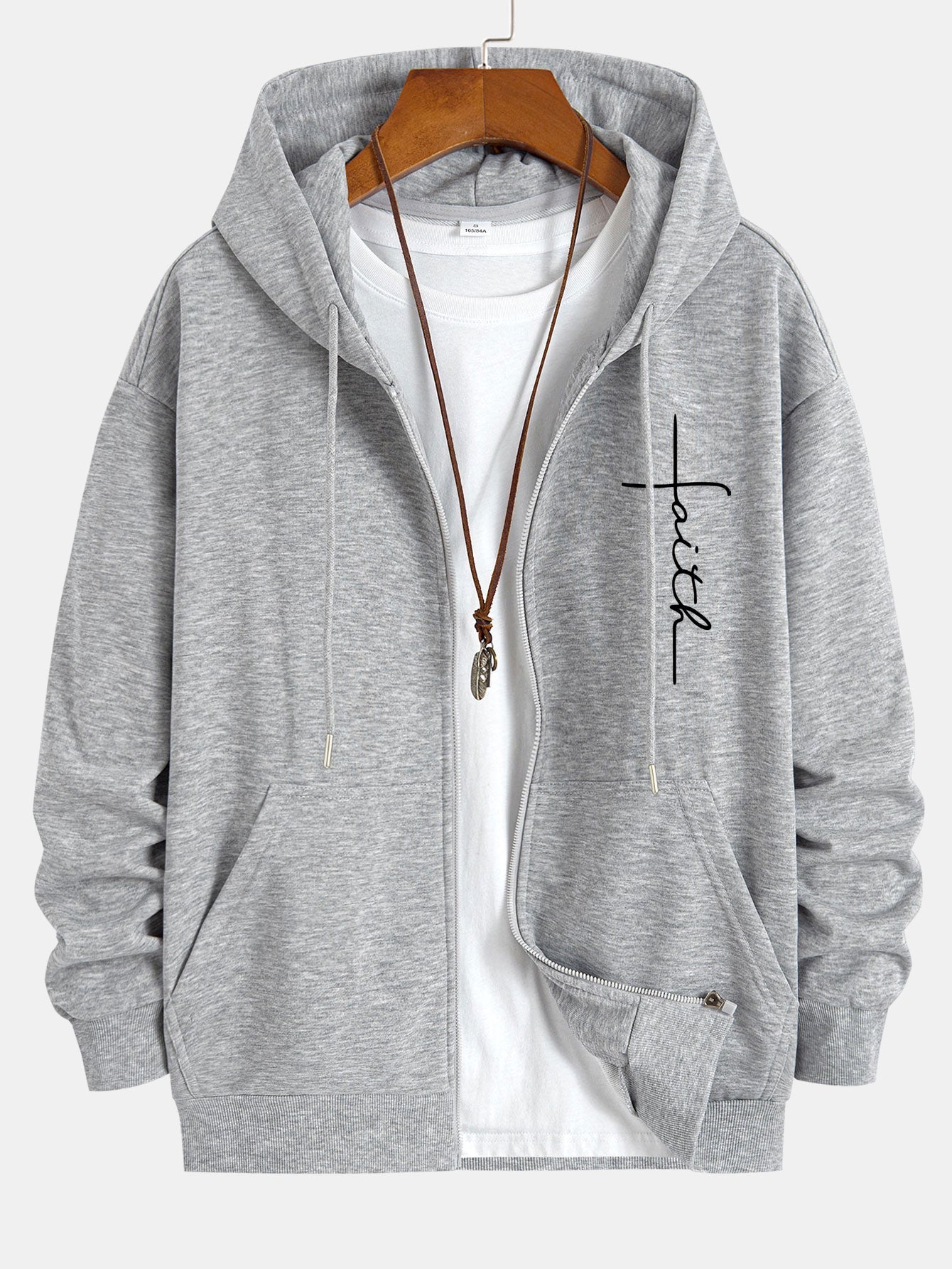 Julián® | Faith Print Relax Fit Zip Hoodie