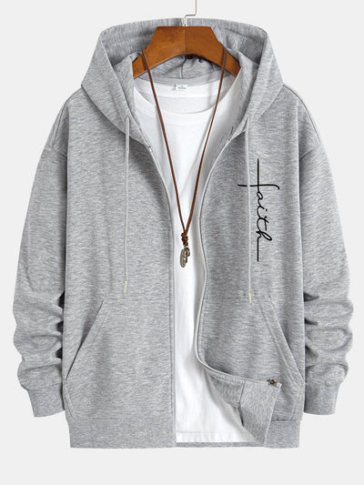 Julián® | Faith Print Relax Fit Zip Hoodie