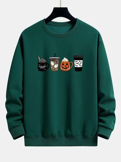 Casimiro® | Halloween Coffee Print Relax Fit Sweatshirt