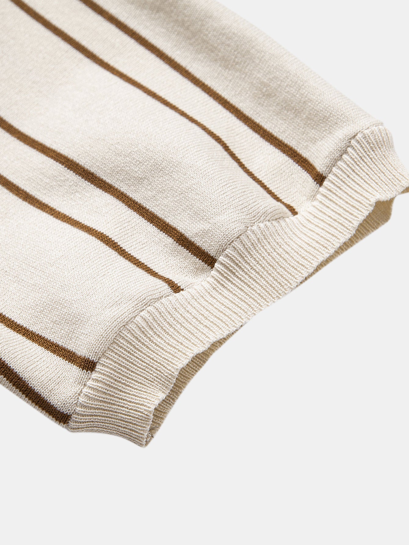 Matthew | Striped Knitted Polo Shirt