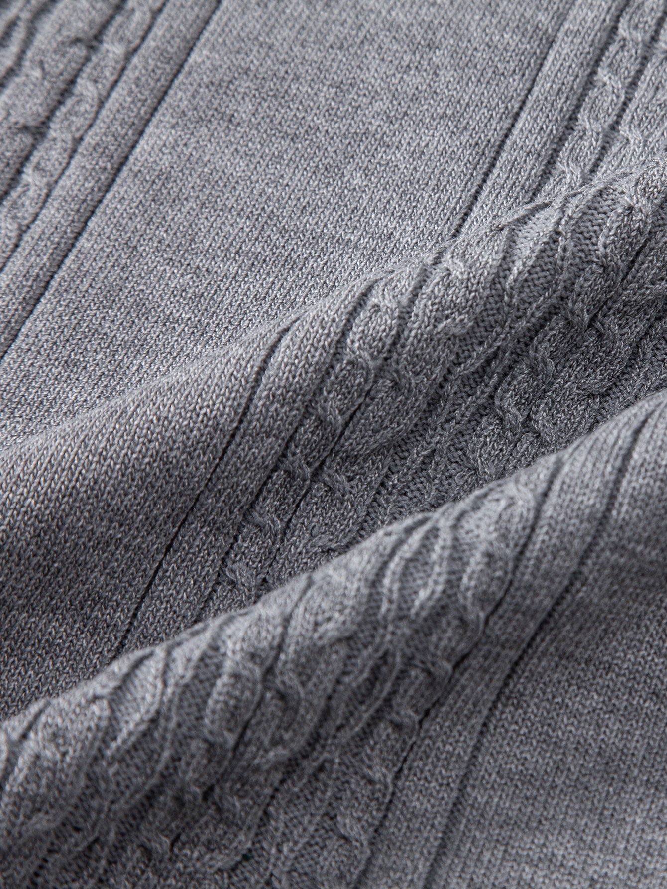 Elijah | Twist Jacquard Knitted Zipper Polo Shirt