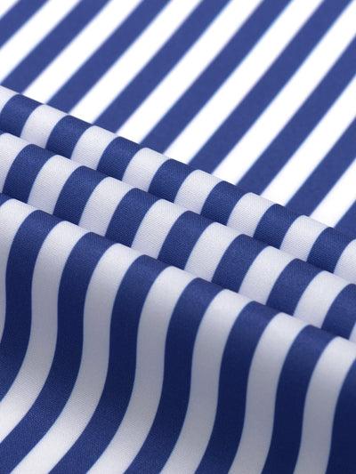 hola STRIPED LONG SLEEVE BUTTON-DOWN SHIRT & SLIM FIT WIDE LEG PANTS