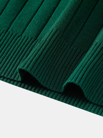 Landon | Stripe Knit Polo Shirt