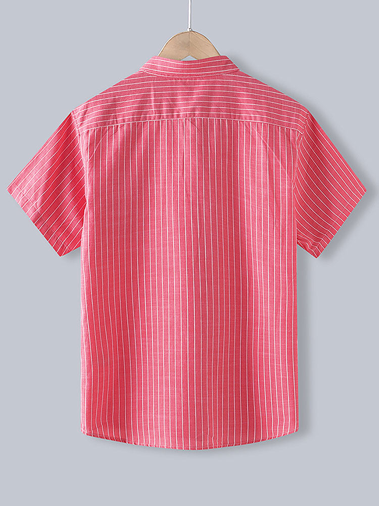 Amin® | Men Cotton Striped Button Up Shirt