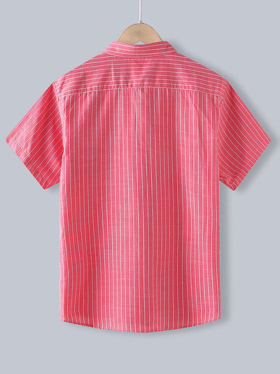 Amin® | Men Cotton Striped Button Up Shirt